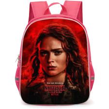Stranger Things Backpack School Bag StudentPack - Stranger Things 5 Max Mayfield Profile Red Background