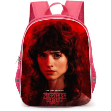 Stranger Things Backpack School Bag StudentPack - Stranger Things 5 Nancy Wheeler Profile Red Background