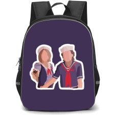 Stranger Things Backpack School Bag StudentPack - Stranger Things Steve and Robin Sticker Erins Drawings