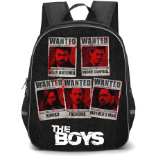 The Boys Backpack School Bag StudentPack - The Boys Wanted Criminal Posters On Dark Background