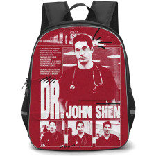 The Pitt Dr John Shen Backpack School Bag StudentPack - Dr John Shen Red Grunge Vintage Poster