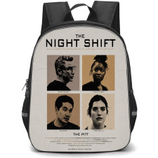 The Pitt Backpack School Bag StudentPack - The Pitt Night Shift Team Vintage Poster