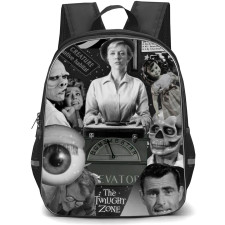 The Twilight Zone Backpack StudentPack - The Twilight Zone Grayscale Collage Poster