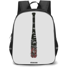 The Walking Dead Backpack StudentPack - The Walking Dead Lucille Illustration On Gray Background
