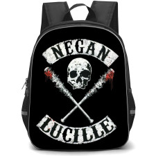 The Walking Dead Backpack StudentPack - Negan Smith And Lucille Logo On Black Background