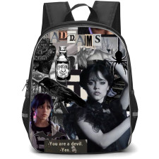 Wednesday Backpack StudentPack - Wednesday Addams Grayscale Collage