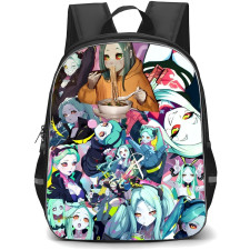 Cyberpunk Edgerunners Rebecca Backpack School Bag StudentPack - Rebecca Different Moods Portrait Collage