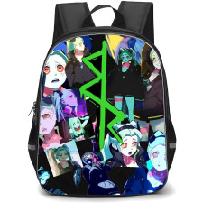 Cyberpunk Edgerunners Rebecca Backpack School Bag StudentPack - Rebecca Different Scenes Portrait Collage