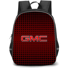 GMC Backpack School Bag StudentPack - GMC Logo On Black Dot Red Background