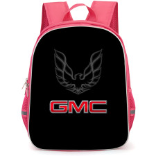 GMC Backpack School Bag StudentPack - GMC Logo With Pontiac Firebird On Black Background