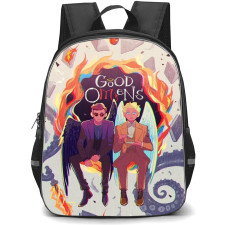 Good Omens Backpack StudentPack - Crowley Aziraphale Comic Art