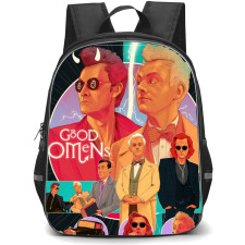 Good Omens Backpack StudentPack - Crowley Aziraphale Pop Art