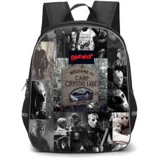 Friday The 13th Backpack StudentPack - Grayscale Scenes Collage