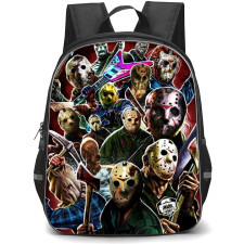 Friday The 13th Backpack StudentPack - Jason Collage Red Background