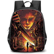 Halloween Michael Myers Backpack StudentPack - Michael Myers Holding Knife Illustration