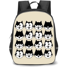 Felix the Cat Backpack StudentPack - Felix The Cat Different Faces Pattern Art