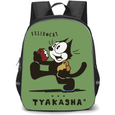 Felix the Cat Backpack StudentPack - Felix The Cat Eating Cookies Walking Cartoon
