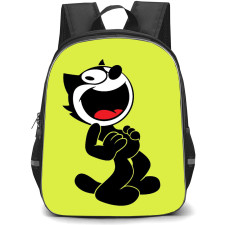 Felix the Cat Backpack StudentPack - Felix The Cat Laughing Holding Tummy Yellow Green Background