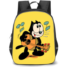 Felix the Cat Backpack StudentPack - Felix The Cat Playing Guitar Yellow Background