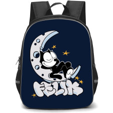 Felix the Cat Backpack StudentPack - Felix The Cat Sleeping On The Moon Navy Blue Background