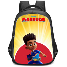 FireBuds Jayden Backpack StudentPack - Jayden Standing On Red Background
