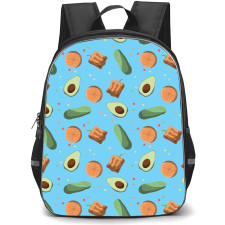 Food Pattern School Backpack StudentPack - Hand Drawn World Food Safety Day Pattern Art Poster
