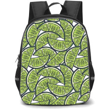 Food Pattern School Backpack StudentPack - Sliced Lemon Ilustration Pattern Art Poster