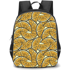 Food Pattern School Backpack StudentPack - Sliced Orange Illustration Pattern Art Poster