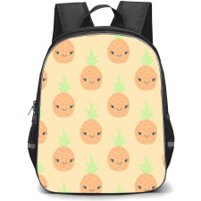 Food Pattern School Backpack StudentPack - Cute Pinapple Emoji Pattern Art Poster