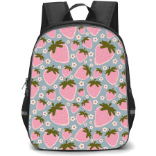 Food Pattern School Backpack StudentPack - Strawberry Illustration Pattern Art Poster