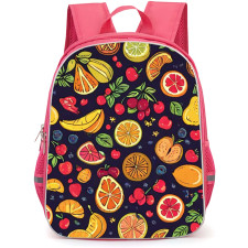 Food Pattern School Backpack StudentPack - Variety Colorful Fruits Illustration Art Poster