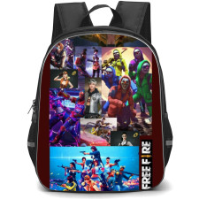 Free Fire Backpack StudentPack - Characters Collage Guns Pointing