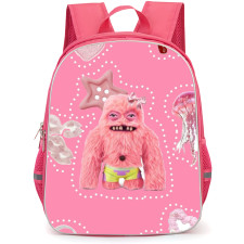 Fuggler Patrick Backpack StudentPack - Patrick Monster Portrait In Pink Background
