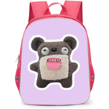 Fuggler Scarescome Square Bear Backpack StudentPack - Scarescome Square Bear Portrait Sticker Purple Background