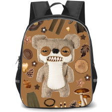 Fuggler Teddy Bear Backpack StudentPack - Teddy Bear Nightmare Brown Poster