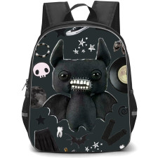 Fuggler Winged Bat Backpack StudentPack - Winged Bat Portrait Collage In Black Background