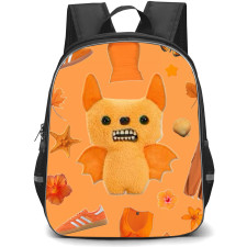 Fuggler Winged Bat Backpack StudentPack - Winged Bat Portrait Collage In Orange Background