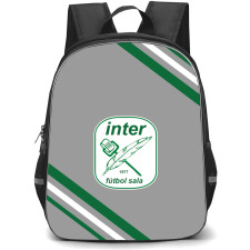 Inter Futbol Sala Backpack School Bag StudentPack - Large Logo With Stripe