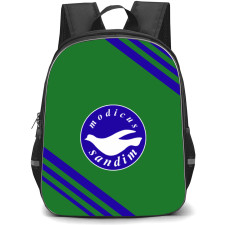 Movimento Dinamico e Cultural de Sandim Backpack School Bag StudentPack - Large Logo With Stripe