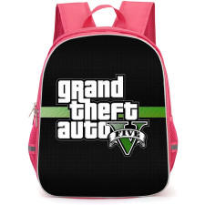 Grand Theft Auto Backpack StudentPack - Grand Theft Auto Five Logo On Black Texture Background