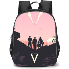 Grand Theft Auto Backpack StudentPack - Grand Theft Auto Five Minimalist Art Silhouette
