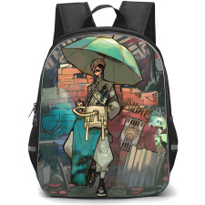 Gachiakuta Zanka Nijiku Backpack StudentPack - Gachiakuta Zanka Nijiku Holding Umbrella Poster