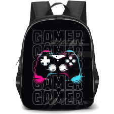 Gamer Backpack StudentPack - Controller Pink Blue Gamer Word Art