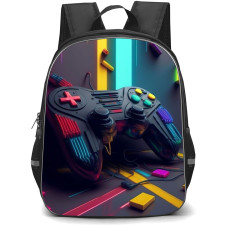 Gamer Backpack StudentPack - Controller Red Yellow 3d Art