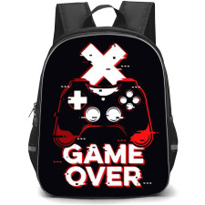 Gamer Backpack StudentPack - Game Over White X Red Controller