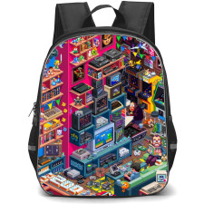 Gamer Backpack StudentPack - Gamer Room Pixel Art