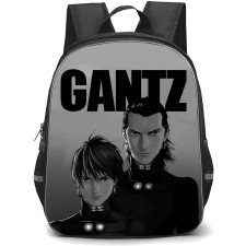Gantz Backpack School Bag StudentPack - Gantz Kei Kurono And Masaru Kato Fierce Grayscale Portrait Poster