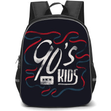 90s Backpack Student Pack - 90s Kids White Tape Black Background