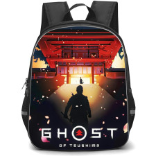 Ghost of Tsushima Backpack StudentPack - Series Silhouette In Temple Poster