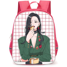Gokurakugai Dara Kurogane Backpack School Bag StudentPack - Dara Kurogane Eating Bread Portrait